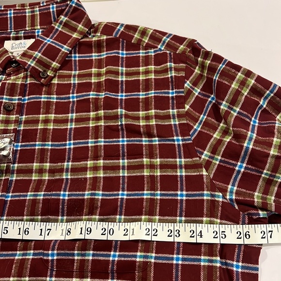 NWT Croft & Barrow  Big & Tall Classic - Fit Flannel Button-Down Shirt Size: XL - Picture 2 of 6